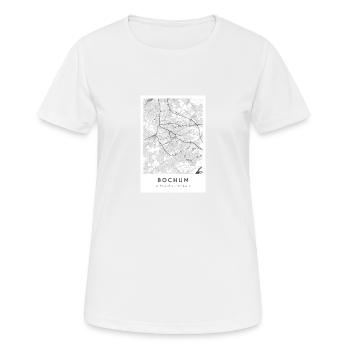 Bochum NRW map city map city map map - Women's Breathable T-Shirt - white - Front - AI Model Female 172 dark (172cm)