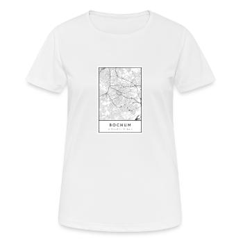 Bochum NRW map city map city map map - Women's Breathable T-Shirt - white - Front - AI Model Female 172 dark (172cm)