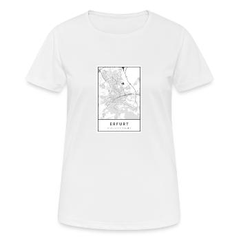 Erfurt Thuringia map city map city map map - Women's Breathable T-Shirt - white - Front - AI Model Female 172 dark (172cm)