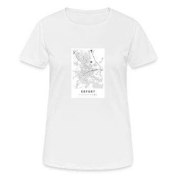 Erfurt Thuringia map city map city map map - Women's Breathable T-Shirt - white - Front - AI Model Female 172 dark (172cm)