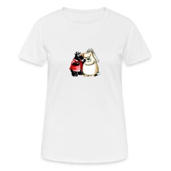 Mariage des animaux - T-shirt respirant Femme - blanc - Devant - AI Model Female 172 dark (172cm)