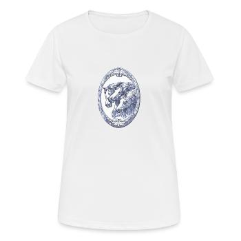 chevaux Vintage - T-shirt respirant Femme - blanc - Devant - AI Model Female 172 dark (172cm)