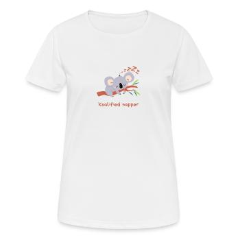Koalified napper - Women's Breathable T-Shirt - white - Front - AI Model Female 172 dark (172cm)