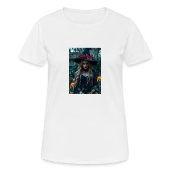 HALLOWEEN-GARTEN - Frauen T-Shirt atmungsaktiv - Weiß - Vorne - AI Model Female 172 dark (172cm)
