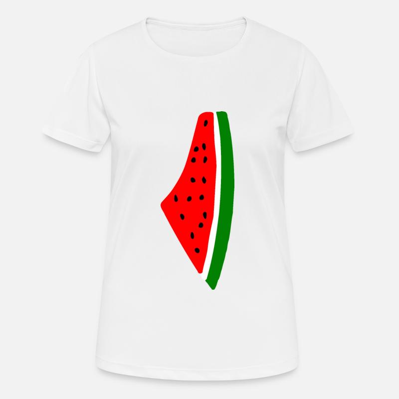 Melon pastèque - T-shirt respirant Femme - blanc