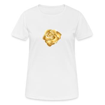 Rose d’or - T-shirt respirant Femme - blanc - Devant - AI Model Female 172 dark (172cm)