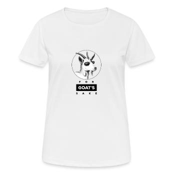 Für Ziegen Sake - Frauen T-Shirt atmungsaktiv - Weiß - Vorne - AI Model Female 172 dark (172cm)