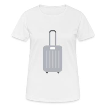 Koffer Tasche Gepäck - Frauen T-Shirt atmungsaktiv - Weiß - Vorne - AI Model Female 172 dark (172cm)