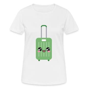 Gepäck Koffer Kawaii - Frauen T-Shirt atmungsaktiv - Weiß - Vorne - AI Model Female 172 dark (172cm)