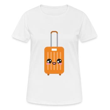 Vereisen Koffer Kawaii - Frauen T-Shirt atmungsaktiv - Weiß - Vorne - AI Model Female 172 dark (172cm)