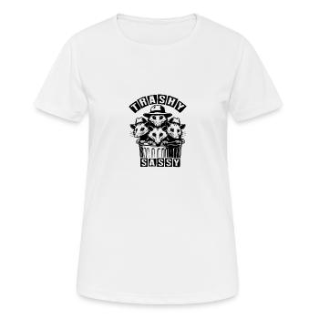 3 coole Opossums Trash Trio im Mülleimer - Frauen T-Shirt atmungsaktiv - Weiß - Vorne - AI Model Female 172 dark (172cm)