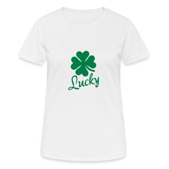 Shamrock lucky - Women's Breathable T-Shirt - white - Front - AI Model Female 172 dark (172cm)