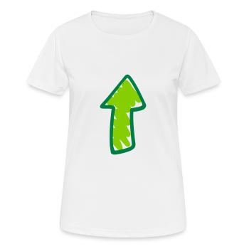 Symbole de caractère fléché - T-shirt respirant Femme - blanc - Devant - AI Model Female 172 dark (172cm)