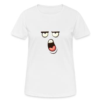 Visage Dessin animé LOL - T-shirt respirant Femme - blanc - Devant - AI Model Female 172 dark (172cm)