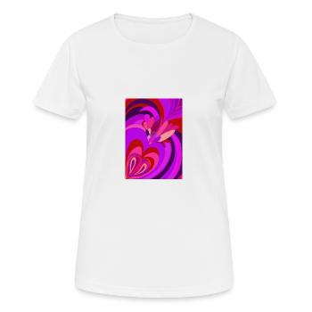 cœur psychédélique - T-shirt respirant Femme - blanc - Devant - AI Model Female 172 dark (172cm)