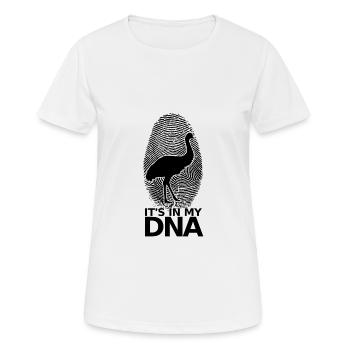 Strauß Emu Retro Laufvogel Dromaius Australien - Frauen T-Shirt atmungsaktiv - Weiß - Vorne - AI Model Female 172 dark (172cm)