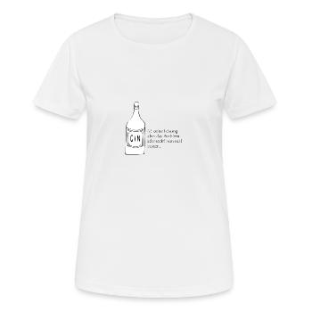 Gin ist keine Lösung - Frauen T-Shirt atmungsaktiv - Weiß - Vorne - AI Model Female 172 dark (172cm)