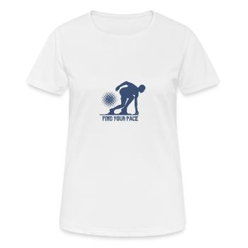 Running find your pace - Women's Breathable T-Shirt - white - Front - AI Model Female 172 dark (172cm)