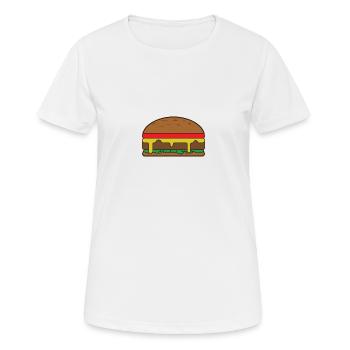 hamburger - T-shirt respirant Femme - blanc - Devant - AI Model Female 172 dark (172cm)