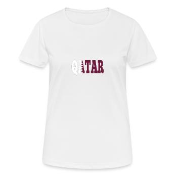 Qatar - Women's Breathable T-Shirt - white - Front - AI Model Female 172 dark (172cm)
