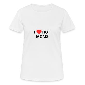 J’aime les mamans chaudes - T-shirt respirant Femme - blanc - Devant - AI Model Female 172 dark (172cm)