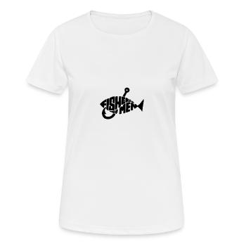 Fishers - Frauen T-Shirt atmungsaktiv - Weiß - Vorne - AI Model Female 172 dark (172cm)