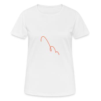 Crayon - curly line red - Women's Breathable T-Shirt - white - Front - AI Model Female 172 dark (172cm)