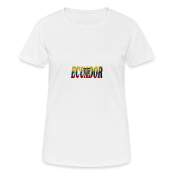 Équateur - T-shirt respirant Femme - blanc - Devant - AI Model Female 172 dark (172cm)