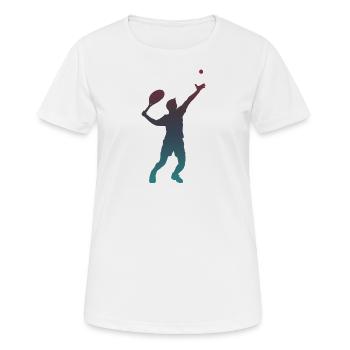 Tennisspieler - Frauen T-Shirt atmungsaktiv - Weiß - Vorne - AI Model Female 172 dark (172cm)
