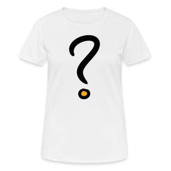 Fragezeichen Symbol, Satzzeichen Vektor-Zeichnung - Frauen T-Shirt atmungsaktiv - Weiß - Vorne - AI Model Female 172 dark (172cm)
