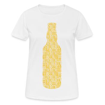 bière bière bière - T-shirt respirant Femme - blanc - Devant - AI Model Female 172 dark (172cm)