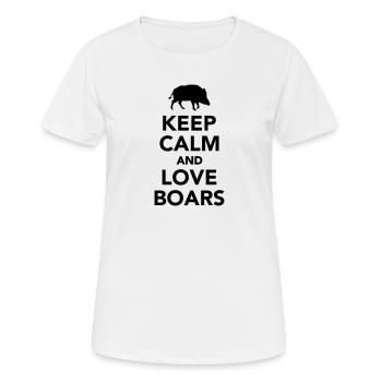 Wild boar - Women's Breathable T-Shirt - white - Front - AI Model Female 172 dark (172cm)