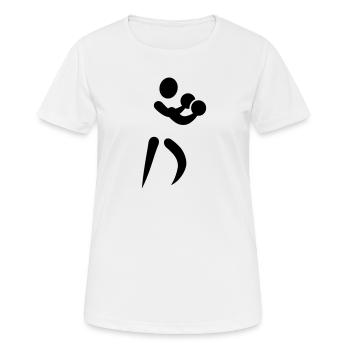 boxe - T-shirt respirant Femme - blanc - Devant - AI Model Female 172 dark (172cm)