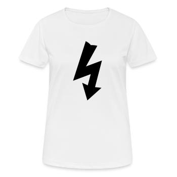 Electricity Symbol - Women's Breathable T-Shirt - white - Front - AI Model Female 172 dark (172cm)