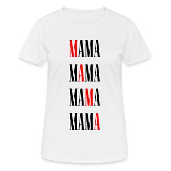 Mama Mama Mama Mama Fête des mères Cadeau de fête des mères - T-shirt respirant Femme - blanc - Devant - AI Model Female 172 dark (172cm)