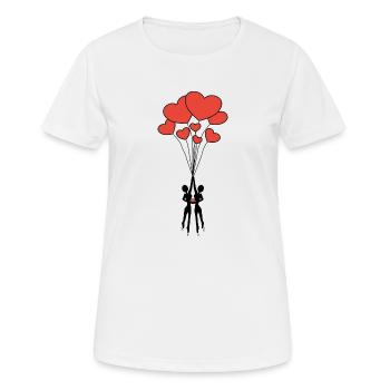 2 Women love each other - Women's Breathable T-Shirt - white - Front - AI Model Female 172 dark (172cm)