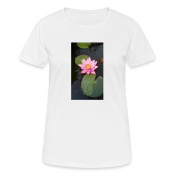 Water lily - Women's Breathable T-Shirt - white - Front - AI Model Female 172 dark (172cm)