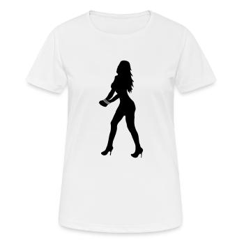 bondage girly2 - Frauen T-Shirt atmungsaktiv - Weiß - Vorne - AI Model Female 172 dark (172cm)
