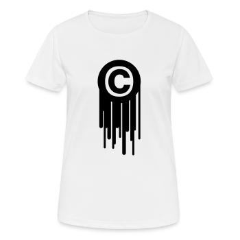 Copyright - Women's Breathable T-Shirt - white - Front - AI Model Female 172 dark (172cm)