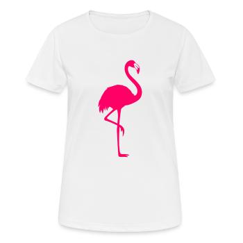 Pink Flamingo - Women's Breathable T-Shirt - white - Front - AI Model Female 172 dark (172cm)