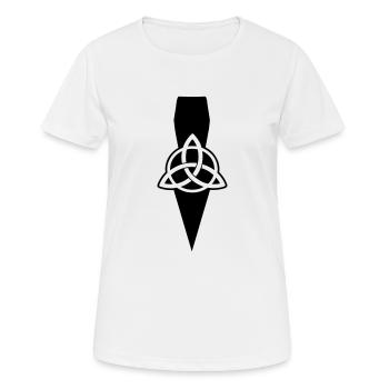 triskel triquetra Gungnir spear of the god Odin - Women's Breathable T-Shirt - white - Front - AI Model Female 172 dark (172cm)
