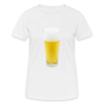 Bière - T-shirt respirant Femme - blanc - Devant - AI Model Female 172 dark (172cm)