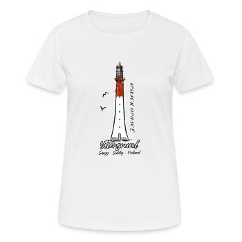 Phare d'Yttergrund, ailes, textiles et cadeaux - T-shirt respirant Femme - blanc - Devant - AI Model Female 172 dark (172cm)