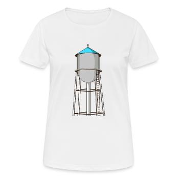 Tour d’eau - T-shirt respirant Femme - blanc - Devant - AI Model Female 172 dark (172cm)
