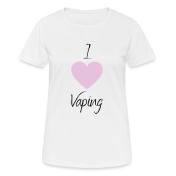 I Love Vaping - Vaping - Sayings - Women's Breathable T-Shirt - white - Front - AI Model Female 172 dark (172cm)