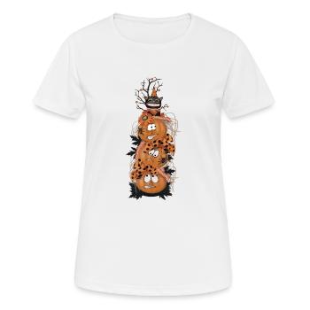 Halloween tower cool cat - T-shirt respirant Femme - blanc - Devant - AI Model Female 172 dark (172cm)