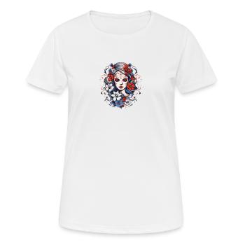 Tee shirt France - T-shirt respirant Femme - blanc - Devant - AI Model Female 172 dark (172cm)