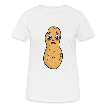 Erdnuss Erdnüsse Nuss Kind Kinder Nüsse - Frauen T-Shirt atmungsaktiv - Weiß - Vorne - AI Model Female 172 dark (172cm)
