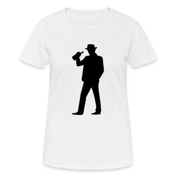 Silhouette Ivre Drôle - T-shirt respirant Femme - blanc - Devant - AI Model Female 172 dark (172cm)