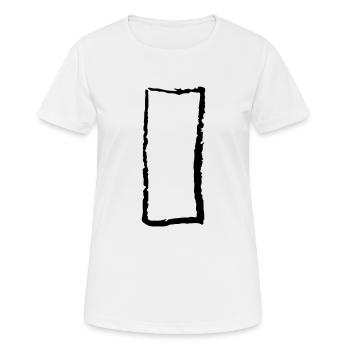 Rechteck - Frauen T-Shirt atmungsaktiv - Weiß - Vorne - AI Model Female 172 dark (172cm)